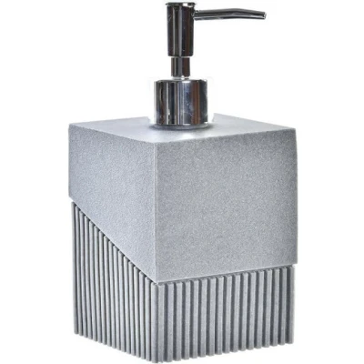 Afbeelding van Zeepdispenser DKD Home Decor 8,5 x 17,3 cm Zilverkleurig Grijs Hars Polypropyleen