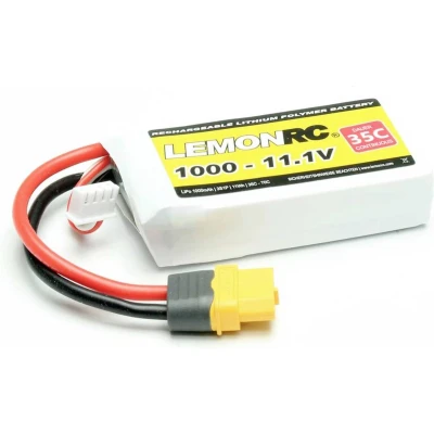 Afbeelding van LemonRC LiPo accupack 11.1 V 1000 mAh Aantal cellen: 3 35 C Softcase XT60