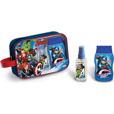 Afbeelding van Lorenay Avengers Geschenkset Eau de toilette + 2 IN 1 Bubble Bath &amp; Shampoo met toilettas