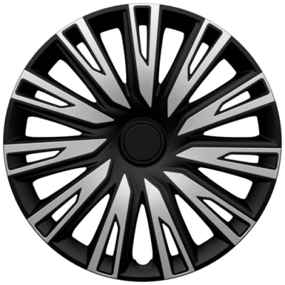 Afbeelding van Wieldoppen COPRA SB 16 inch zilver/zwart. Set a 4 stuks (CONTROLEER UW BANDENMAAT en lees a.u.b. de onderstaande, uitgebreide tekst!)