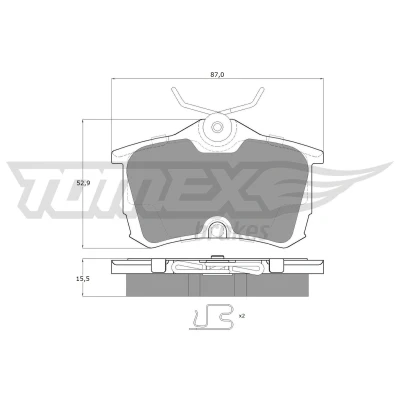 Afbeelding van Remblokkenset, schijfrem TOMEX Brakes TX 14 51
