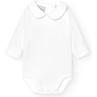 Afbeelding van babidu Baby C.Polo Pique Body, wit (Celeste), 0 Maand