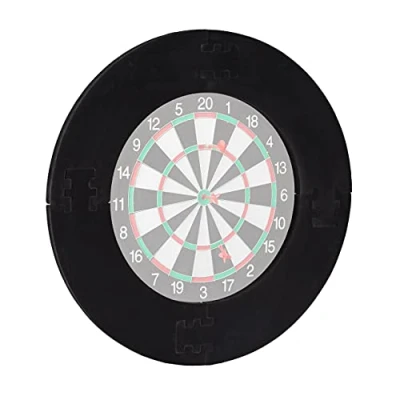 Afbeelding van Relaxdays dartbord surround ring beschermring bescherming voor muur beschermrand zwart