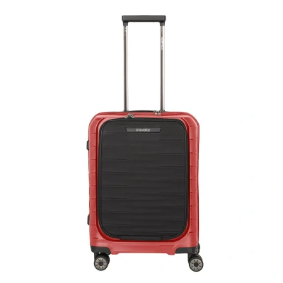 Afbeelding van Travelite Mooby 4w Trolley S Frontpocket red Harde Koffer