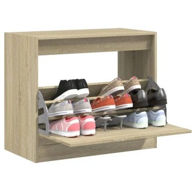 Afbeelding van Schoenenkast 80x42x69 cm bewerkt hout sonoma eikenkleurig