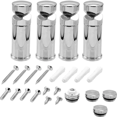 Afbeelding van Sanigoods handdoekradiator ophangbeugels chroom set van 4