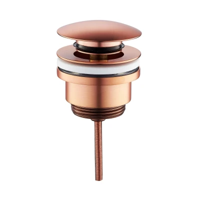 Afbeelding van Wiesbaden luxe clickwaste 5/4 laag model geborsteld koper