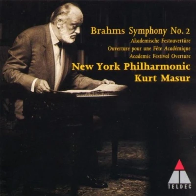 Afbeelding van Brahms: Symphony no 2, etc / Masur, New York Philharmonic