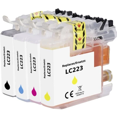 Afbeelding van Renkforce Inktcartridge vervangt Brother LC 223BK, 223C, 223M, LC223Y Compatibel Combipack Zwart, Cyaan, Magenta, Geel RF 5655920