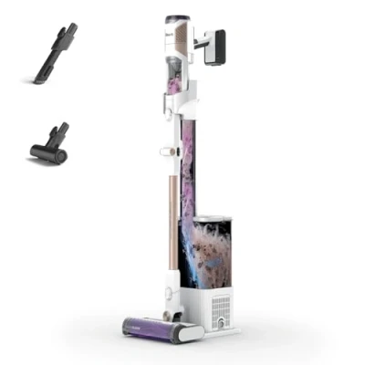 Afbeelding van Shark Detect Clean &amp; Empty Cordless Vacuum Cleaner, Powerful Suction with Dirt Detecting Intelligence, 2L Auto Base, 60 Mins, Anti Hair Wrap, Pet, Multi Surface Crevice Tools, White IW3612EUT