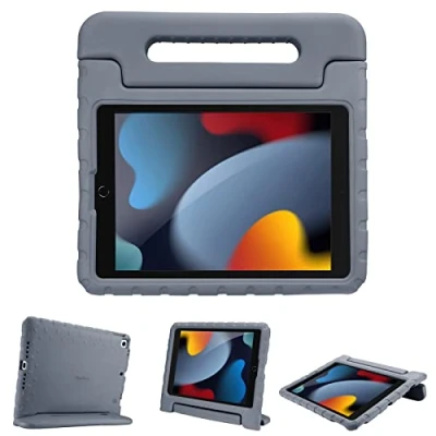 Afbeelding van ProCase Kinderhoes voor iPad 10.2 7e Generatie/iPad Pro 10.5 / Air 3, Ultra Lichtgewicht Schokbestendig Kindvriendelijke Beschermhoes Robuuste hoes met Handvatstandaard Grijs