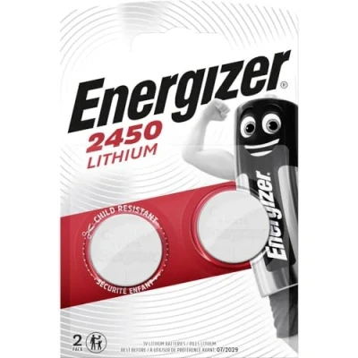 Afbeelding van Energizer knoopcel CR2450, blister van 2 stuks knoopcellen