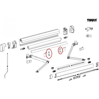 Afbeelding van Thule Positioner Spring Arm Kleurloos Luifels Accessoires