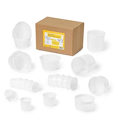 Afbeelding van AlcoFermBrew Kaasvorm Set van 20 stuks Manden voor het maken Ricotta, kwark, zachte kazen
