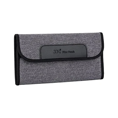 Afbeelding van JJC 4 Pocket Camera Lens filter Pouch Beschermend voor Filters tot Dia. 82 mm, elastisch neopreen interieur draagtas opbergtas met een microfiber reinigingsdoek