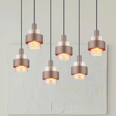 Afbeelding van Globo Hanglamp Milley brons 6 lichts 15560 6HA