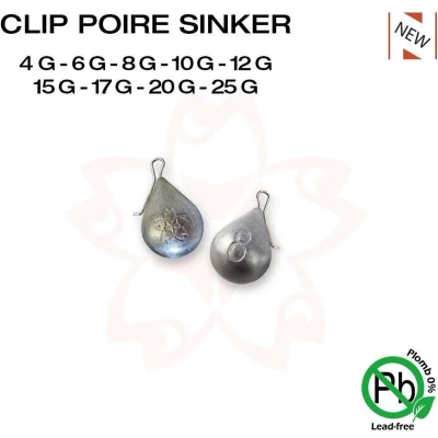 Afbeelding van Sakura Lood Clip Poire Sinker Maat : 6g (5 pcs)