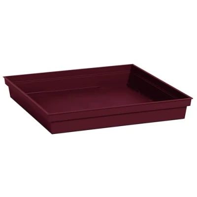 Afbeelding van EDA Toscane vierkante onderzetter 32,6 cm voor bloempotten Toscaanse ref. 13627 13628 13635 en 13639 x H 4,9 bordeauxrood