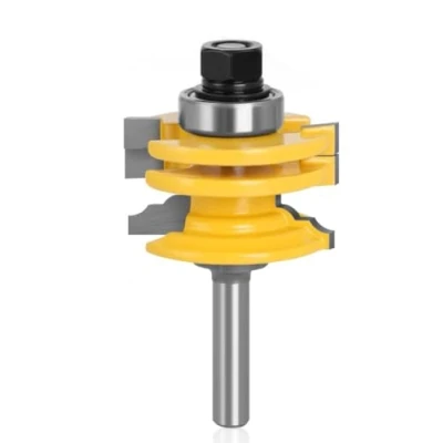 Afbeelding van APlus 8 mm verlijmfrees, bovenfrees Lock Miter Router Bit houtbewerking frees snijgereedschap voor ramen en deuren, graveermachine trimmachine