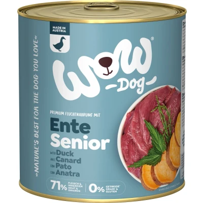 Afbeelding van 6x 800g WOW Senior Eend Hondevoer nat