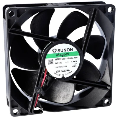Afbeelding van Sunon MF92251V2 1000U A99 Axiaalventilator 12 V/DC 76.43 m3/h (l x b h) 25 92 mm