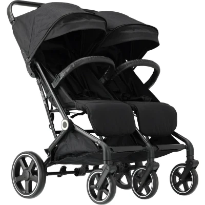 Afbeelding van Deryan Luxe XP Twin buggy XL Dubbele Duobuggy Compact lichtgewicht Zwart
