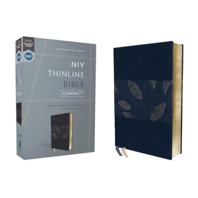 Afbeelding van Niv, Thinline Bible, Compact, Leathersoft, Blue Floral, Red Letter, Comfort Print: New International Version, Thinline, Print
