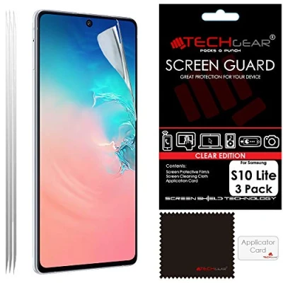Afbeelding van TECHGEAR [3 stuks] Schermbeschermers compatibel met Samsung Galaxy S10 Lite, CLEAR LCD Screen Protectors Cover Guards