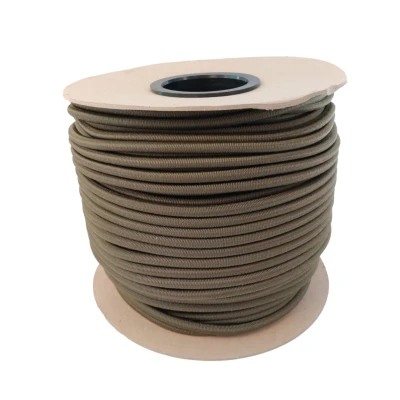 Afbeelding van 100 meter Elastisch Touw Camo groen 8mm elastiek op rol  