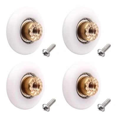 Afbeelding van Atoplee 4 stks Douche Deur Rollers Runners Wielen Vervanging Deel Badkamer Glas Runner Schuifdeur Roller Wiel (Roller Diameter 23mm)