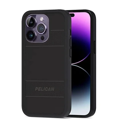 Afbeelding van Pelican Protector Series iPhone 14 Pro Case 6,1 inch [Compatibel met MagSafe] Magnetische telefoonhoes anti kras Tech [15FT MIL Grade Valbescherming] Beschermhoes voor Zwart