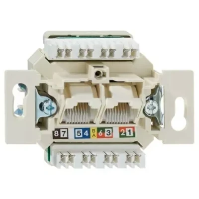 Afbeelding van Rutenbeck SI Datacontactdoos 2x Cat,5 Geschikt voor Busch Jaeger