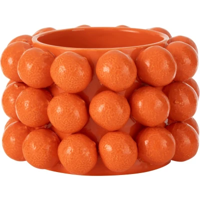 Afbeelding van J Line Bloempot Sinaasappels Keramiek Oranje Medium