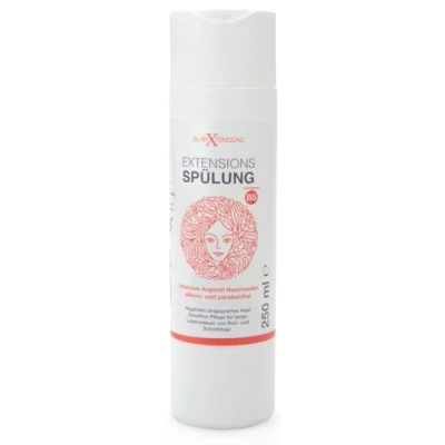 Afbeelding van Haarextensies spoeling, zonder siliconen, hoog aandeel arganolie, voor ruw haar, echt verzorging, haarverlengingen, pruiken en haarstukjes, 1 x 250 ml