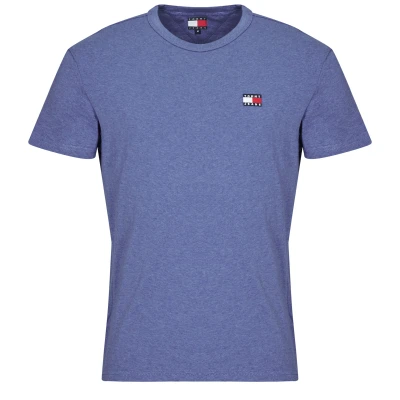 Afbeelding van Tommy Jeans Badge TEE Tshirt basic, Heren, Maat: 52, Tempo blue htr melange
