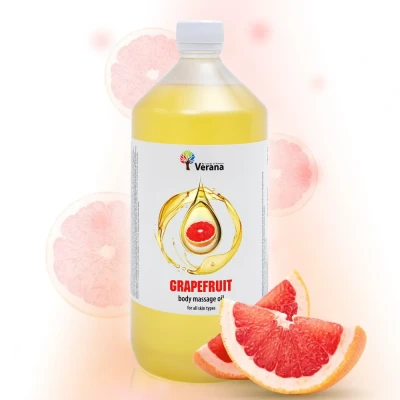 Afbeelding van Verana Massageolie Grapefruit, 1L, 100% natuurlijk, gemaakt in Europa
