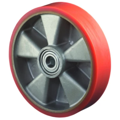 Afbeelding van BS Rollen Reserve wiel d. 100 mm draagvermogen 200 kg gegoten polyurethaan as 20 naaflengte 40 1 stuk B90.102
