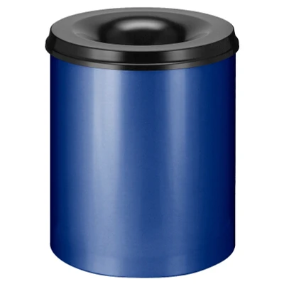 Afbeelding van Papierbak vlamdovend 80ltr blauw/zwart