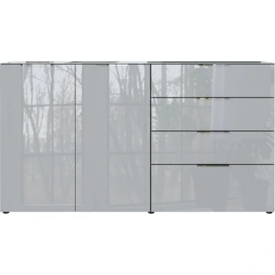 Afbeelding van Germania Oakland Grafiet/Zilvergrijs Dressoir 2 Deuren 4 Lades