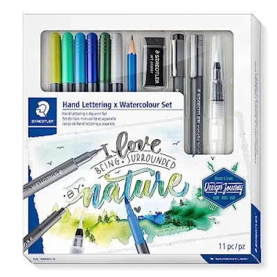 Afbeelding van Mixed watercolour &amp; handlettering set