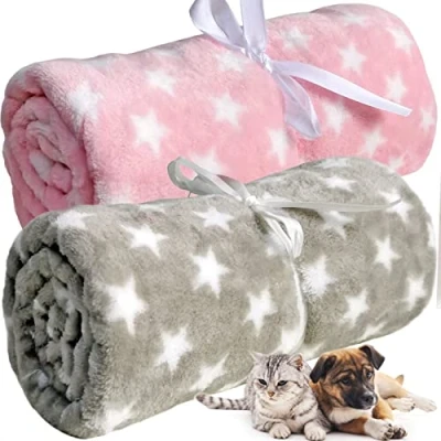 Afbeelding van LeerKing Dog Blanket Cat 2 Pack Sleeping Machine Washable Puppy Pet for Sofa and Bed 75 * 100cm