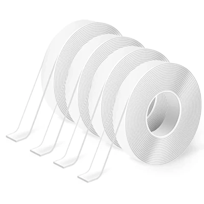 Afbeelding van Art3d Dubbelzijdig plakband 4 stuks Montagetape verwijderbaar zonder sporen achter te laten wasbaar herbruikbaar multifunctioneel 300x1,3x0,2cm