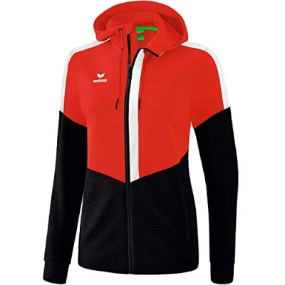 Afbeelding van Erima Squad trainingsjack met capuchon dames rood/zwart/wit