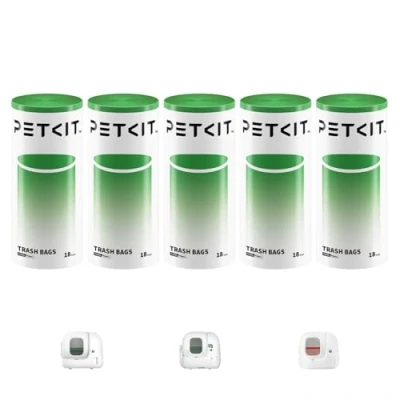 Afbeelding van PETKIT Vuilniszak voor Kattenbak, Vervangende Kattenbakzak PURA MAX 2 en PUROBOT PRO, Krasbestendig, Duurzaam, 5 Rollen (90 Stuks)