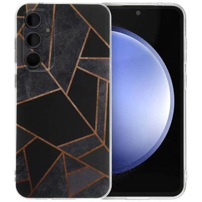 Afbeelding van Samsung Galaxy A25 Hoesje Siliconen en TPU (zacht) iMoshion Softcase/Backcover Black Graphic Telefoonhoesje