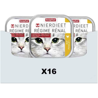 Afbeelding van 16x Beaphar Nierdieet Kip 100 gr
