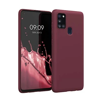 Afbeelding van kwmobile telefoonhoesje geschikt voor Samsung Galaxy A21s Hoesje smartphone Back cover in wijnrood