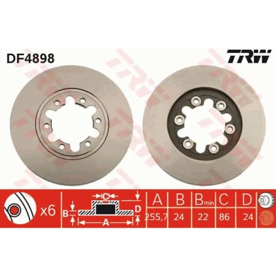 Afbeelding van Trw Remschijf DF4898
