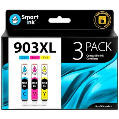 Afbeelding van Smart Ink Compatibele inktcartridge vervanging voor HP 903 903XL High Yield 3 Multipack (cyaan magenta geel) met geavanceerde chiptechnologie gebruik Officejet 6950 All in One Pro