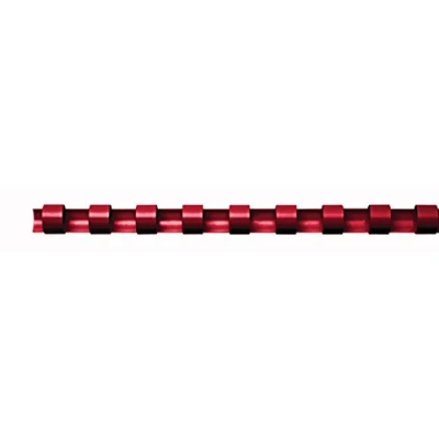Afbeelding van Fellowes 5332202 Set met 25 plastic bindruggen, rood, 16 mm